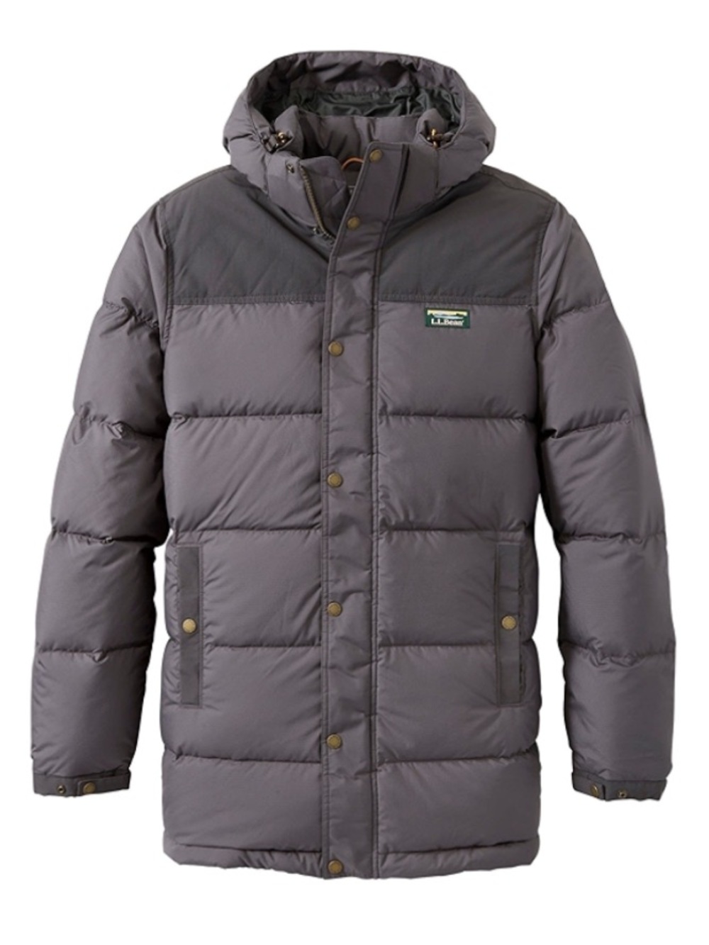 L.L. Bean Men's Mountain Classic Down Puffer Jacket in Gray